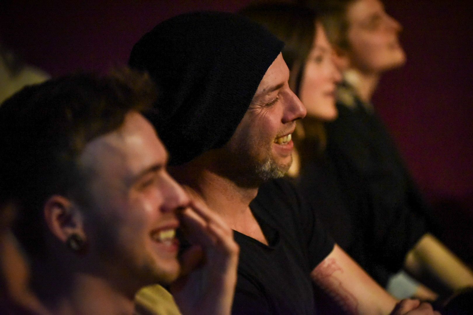 Comedy audience laughing